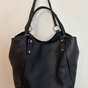 Vince Camuto Baile To Large Black Leather Purse